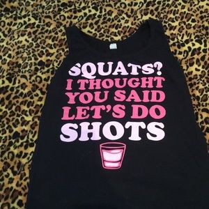 Squats? Funny tank shirt